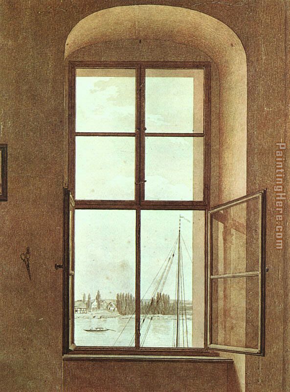 View from the Painter's Studio painting - Caspar David Friedrich View from the Painter's Studio art painting